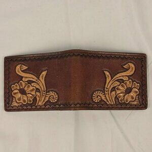 Signed Vintage Hand-Tooled Leather Wallet